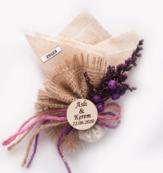 Kuru Çiçekli Mor Seri-29124