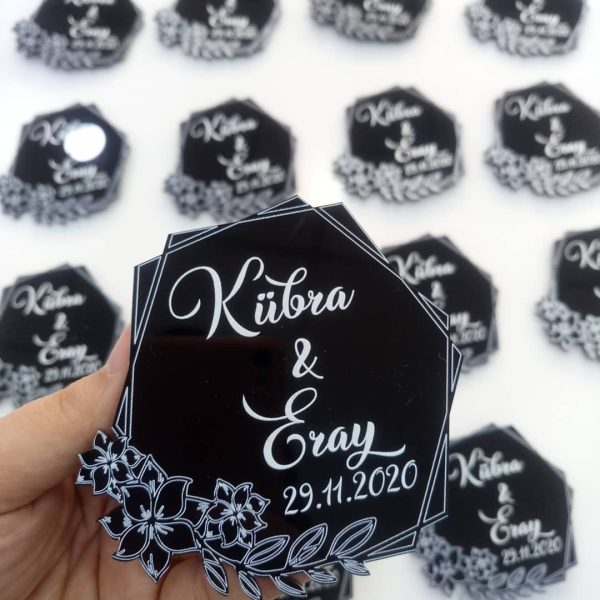 Prizma Çiçekli Nikah Şekeri