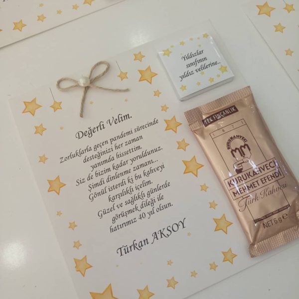 Kahve ve Çikolatalı Kart
