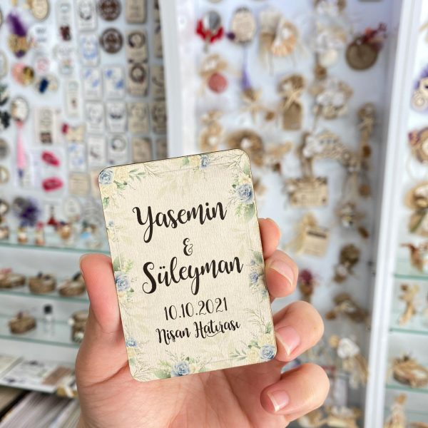 Ahşap Magnet - Yeşil Mavi