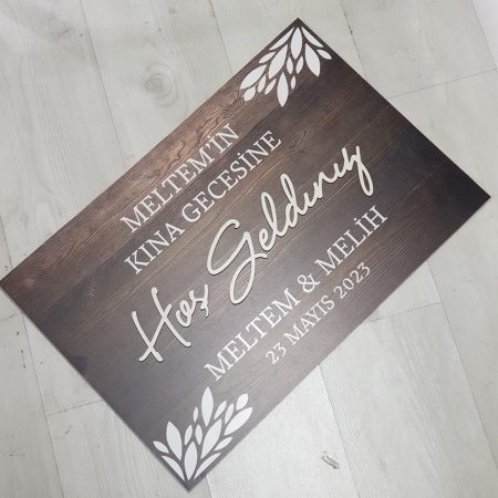 Kişiye Özel Karşılama Panosu - Ahşap