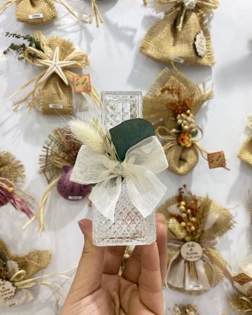Lüks Kare Cam Şişe Nikah Şekeri