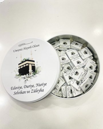 Teneke Kutu İçerisinde Kabe Temalı Madlen Çikolata