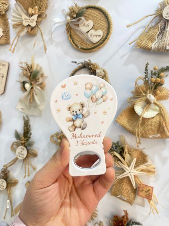 Balon Açacak Magnet - Balonlu Teddy Temalı