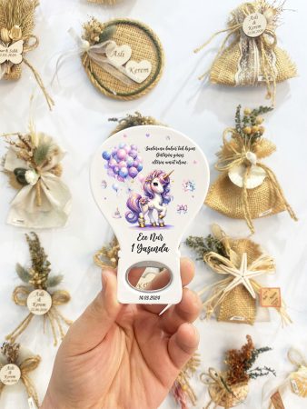 Balon Açacak Magnet - Unicorn Temalı