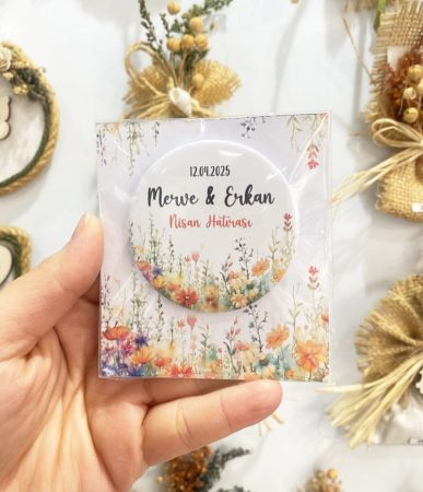 Çiçek Temalı Buton Açacak Magnet