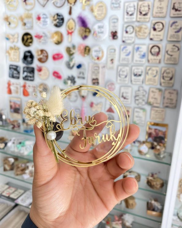 Pleksi Gold İsimli Nikah Şekeri