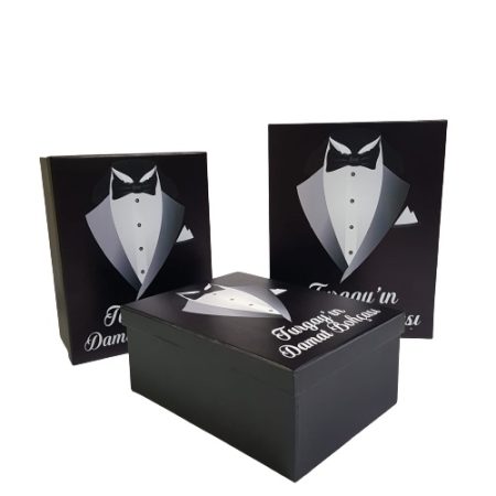 Gelin Damat Bohça Kutusu-3'Lü set