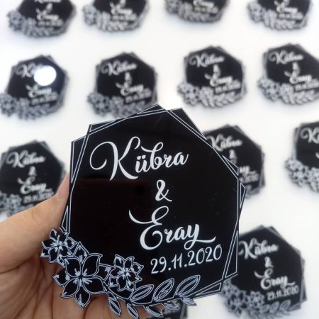Prizma Çiçekli Nikah Şekeri