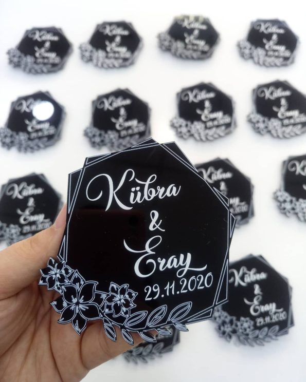 Prizma Çiçekli Nikah Şekeri