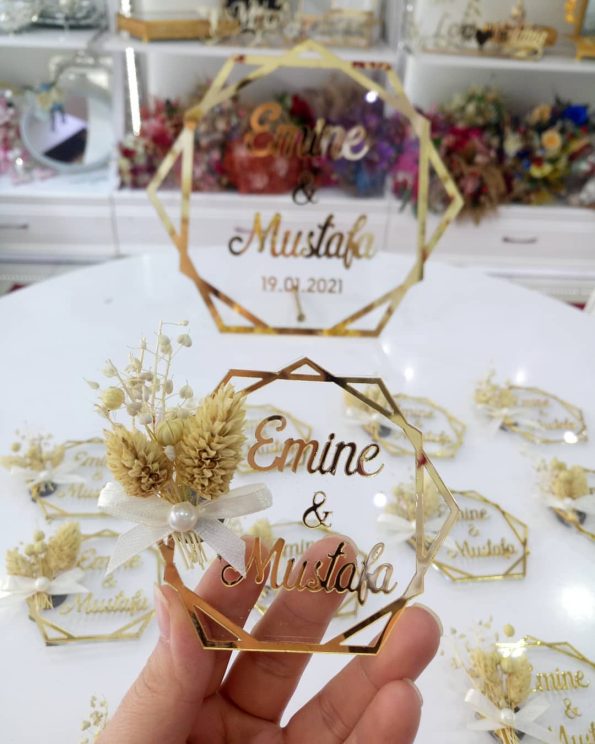 Şeffaf Prizma Nikah Şekeri