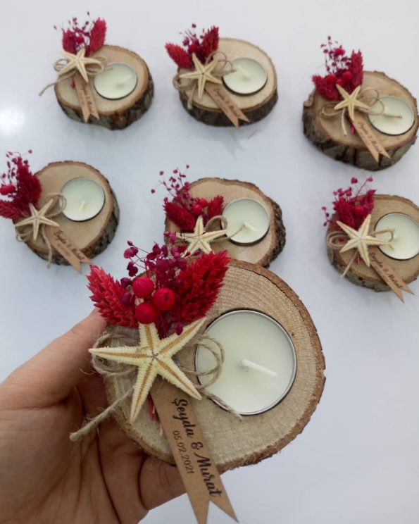 Naturel yuvarlak kütük nikah şekeri