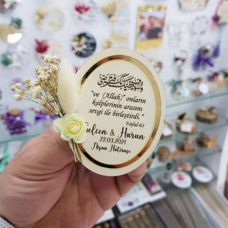 Oval Ahşap Nikah Şekeri