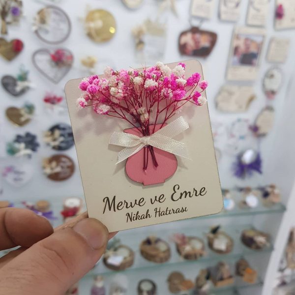 Ahşap Vazolu Nikah Şekeri
