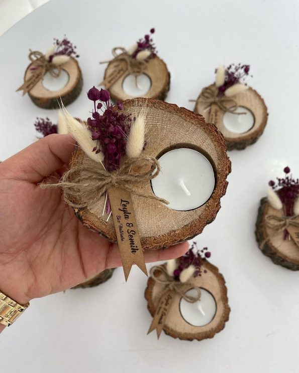 Naturel Yuvarlak Kütük Nikah Şekeri