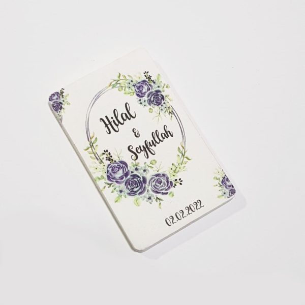 Doğal Taş Magnet - Nikah Şekeri Tasarım-03