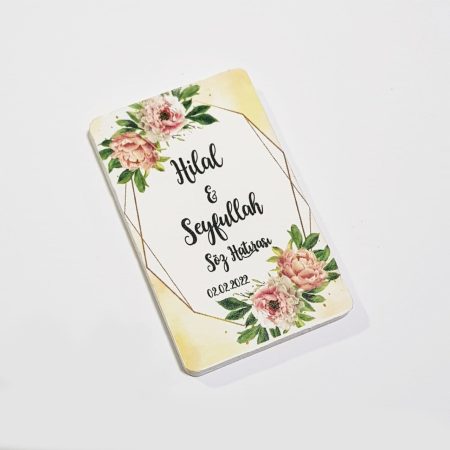 Doğal Taş Magnet - Nikah Şekeri Tasarım-04