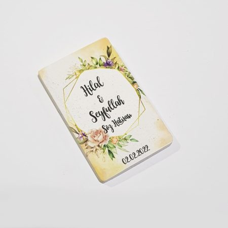 Doğal Taş Magnet - Nikah Şekeri Tasarım-02