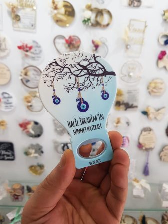 Balon Açacak Magnet - Ağaçlı Nazar Boncuk Temalı