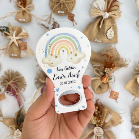Balon Açacak Magnet - Gökkuşağı Temalı - Mavi