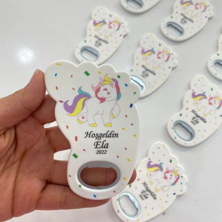 Bebek Ayağı Açacak Magnet - Unicorn Temalı
