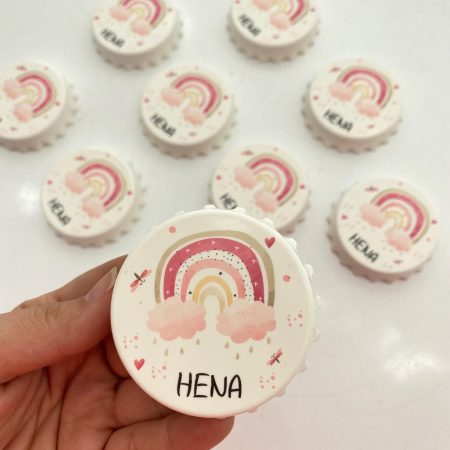 Gök Kuşağı Temalı Yuvarlak Açacak Magnet