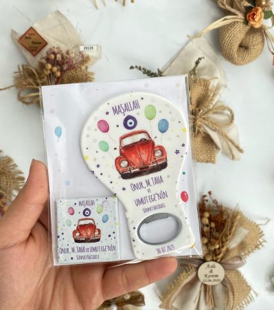 Balon Açacak Magnet - Vos Vos Sünnet Temalı - Jelatin + Çikolata