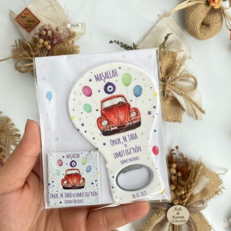 Balon Açacak Magnet - Vos Vos Sünnet Temalı - Jelatin + Çikolata