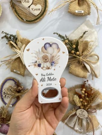 Balon Açacak Magnet - Peluşlu Ayıcık Temalı