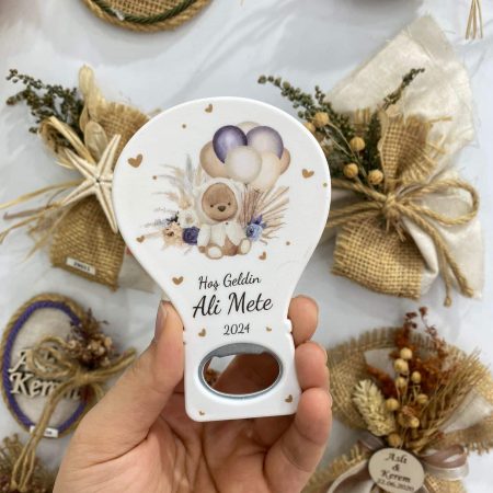 Balon Açacak Magnet - Peluşlu Ayıcık Temalı
