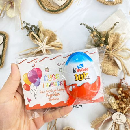 Ahşap Kinder Süpriz Hediye - Bebek Şekeri