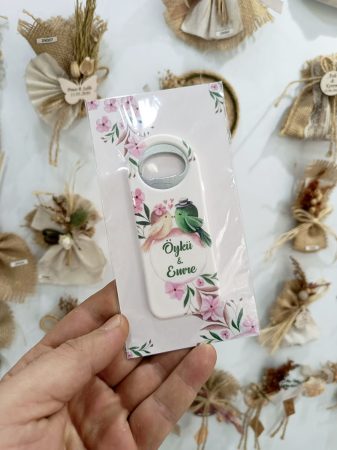 Uzun Açacak Magnet - Kuş Temalı - Karton + Jelatinli
