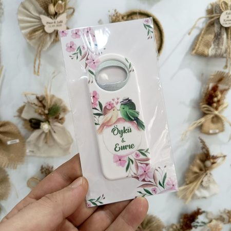 Uzun Açacak Magnet - Kuş Temalı - Karton + Jelatinli