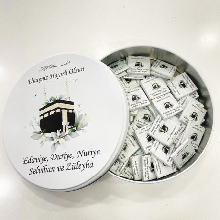 Teneke Kutu İçerisinde Kabe Temalı Madlen Çikolata