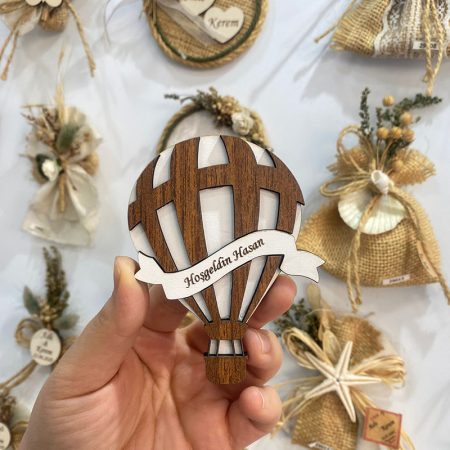 Ahşap Balon Magnet Hediyelik