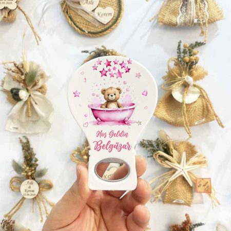 Balon Açacak Magnet - Küvetli Teddy Temalı